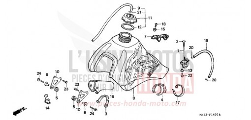 KRAFTSTOFFTANK XR600RP de 1993